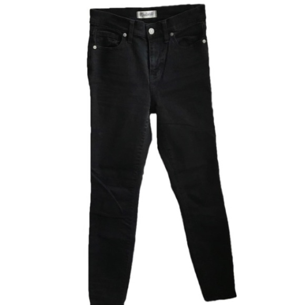 Madewell black high riser skinny jeans